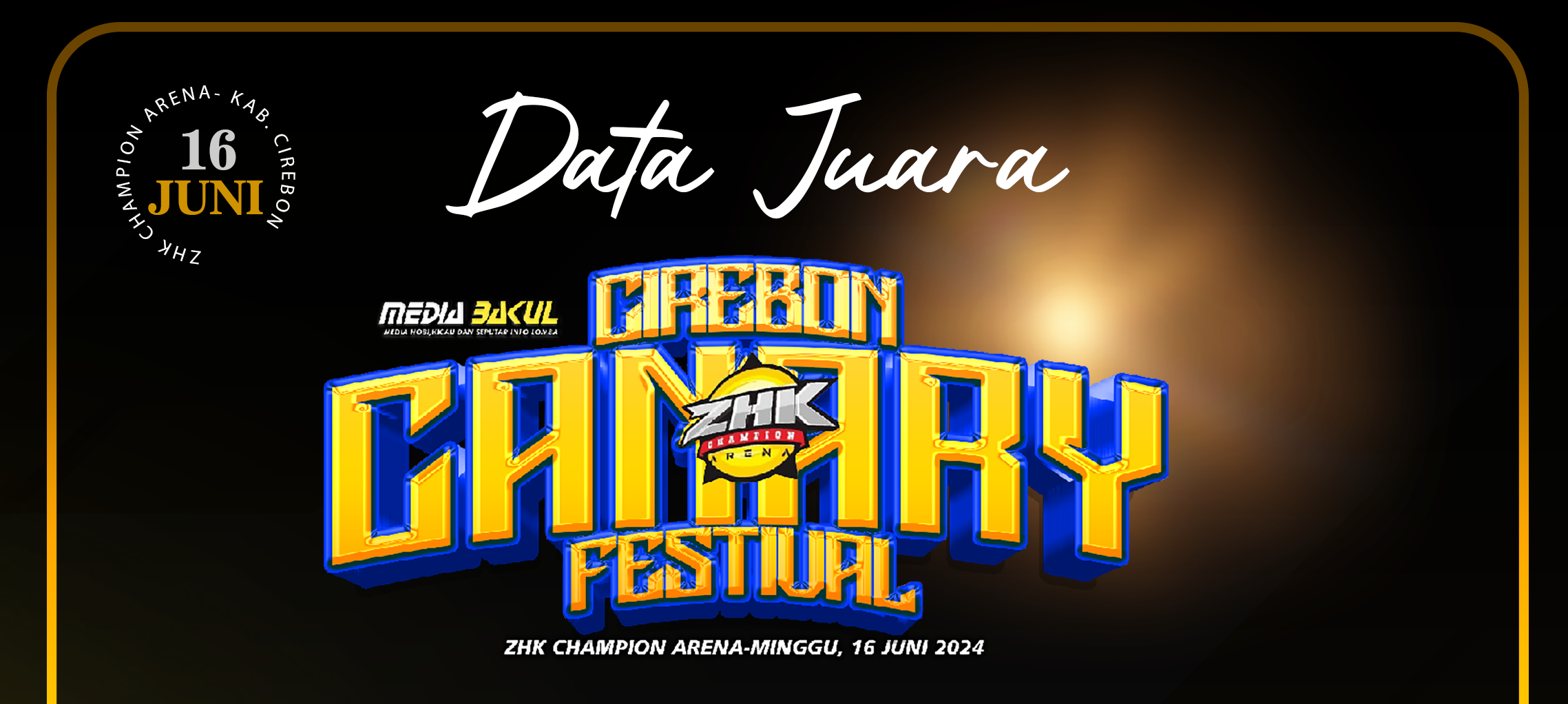 DATA JUARA CIREBON KENARI FESTIVAL ZHK CHAMPION ARENA