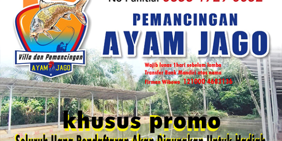 Ayam Jago Gelar Event Mancing Ikan Mas 42 Lapak, Tiket 80 Ribu, Daftar Yuk…