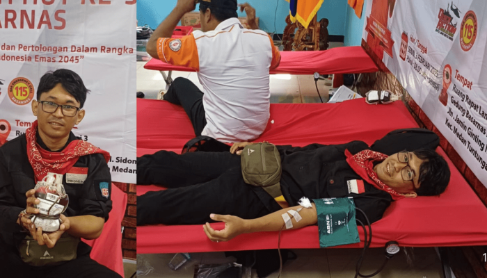 rayakan-ulang-tahunnya,-pemuda-ini-donorkan-darahnya-di-kantor-basarnas-medan