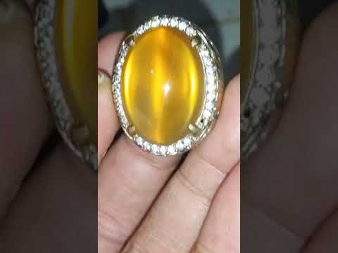 Batu akik chalcedony golden supreme mewah