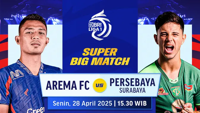 link-live-streaming-super-big-match-bri-liga-1:-arema-fc-vs-persebaya-surabaya-di-vidio