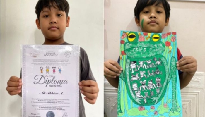 karya-pelukis-cilik-siswa-sd-muhammadiyah-4-surabaya-lolos-kurasi-di-turki