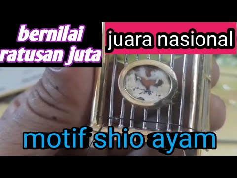 Batu akik legend motif gambar hewan shio ayam picaso