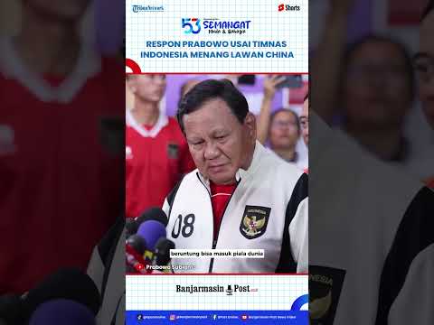 Timnas Indonesia Menang Lawan China, Prabowo: Harus Menang Lawan Jepang!