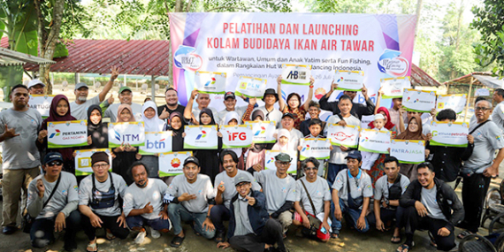 Wartawan Mancing Indonesia Launching Kolam Budidaya Bawal, Berikan Santunan & Fun Fishing HUT WMI