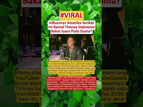 HEBOH‼️ Influencer AS Ini Ramal Timnas Indonesia Bakal Juara Piala Dunia