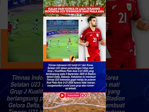 GARUDA MUDA TERSINGKIR DARI PIALA ASIA #shorts #beritabola #football #timnas