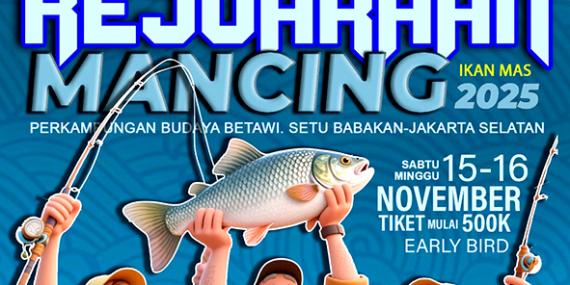 Kejuaraan Mancing Setu Babakan 2025, Hadiahnya Mobil, Motor, Uang & Banyak Doorprize