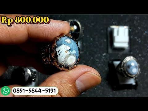 CINCIN BATU AKIK KARANGNUNGGAL ANTIK – MOTIF DOUBLE POWER – KN149