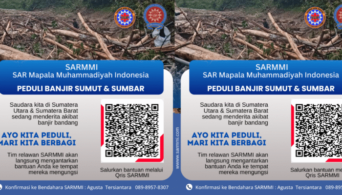 peduli-korban-banjir-bandang-di-sumut-dan-sumbar,-sarmmi-lakukan-penggalangan-donasi