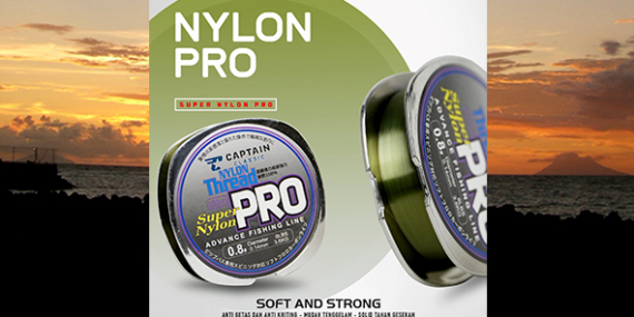 Info Produk : Senar Captain ‘Nylon Pro’ 0.08 s/d 0.40mm, Anti Getas, Anti Keriting, Mudah Tenggelam