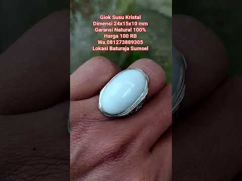giok susu giok putih kristal original Baturaja cincin batu akik natural