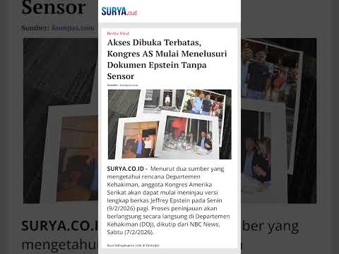Akses Dibuka Terbatas, Kongres AS Mulai Menelusuri Dokumen Epstein Tanpa Sensor!