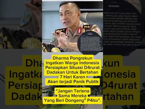 #dharmapongrekun ingatkan untuk persiapan situasi D4rurat bertahan 7 hari..”#trending #shorts