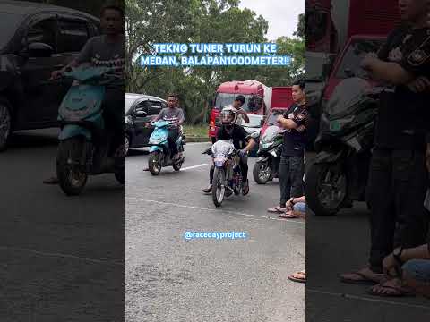 Ko han Tekno tuner sedang memantau fbagol, bawa ninja1000meter di MEDAN!! #balap1000meter #balapan