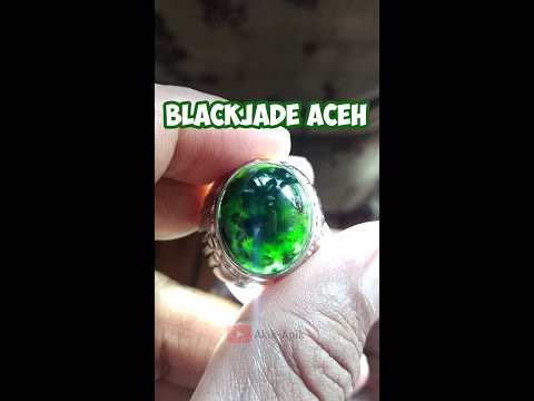 Cincin Batu Blackjade Aceh Giok Black Jade Aceh Natural @Akik-Apik #blackjade #serpentine #shorts
