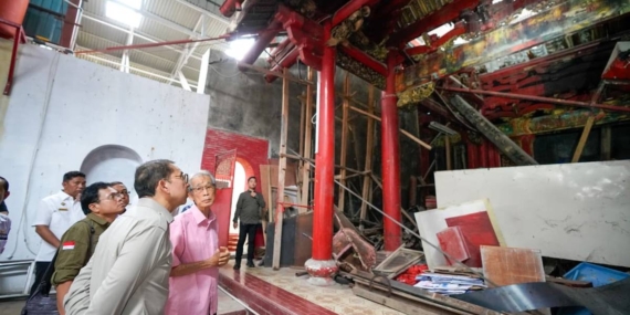 Kunjungi Padang, Menteri Kebudayaan Komitmen Revitalisasi Klenteng See Hin Kiong