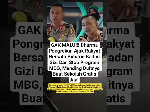 Dharma Pongrekun Desak Bubarkan BGN Dan Program MBG #shorts #viralvideo#news#dakwah