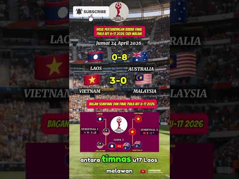 Hasil pertandingan perebutan posisi ketiga dan final piala AFF u-17 2026 tadi malam Jumat 24 April