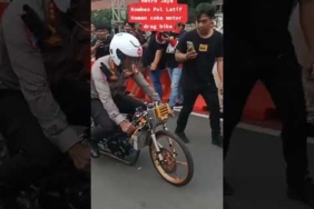 Polisi nyobak bawa motor drag ??!😬😳 #shorts #dragbike