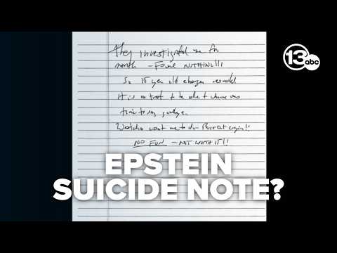 Jeffrey Epstein’s possible suicide note released by judge in case tied to ex-cellmate