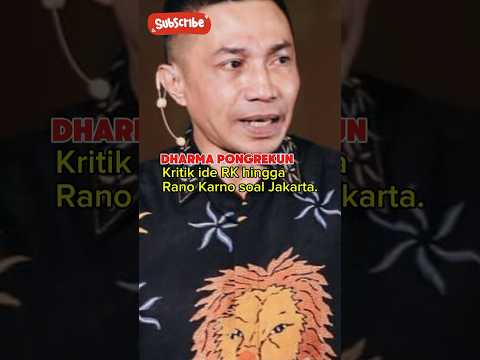 Dharma kritik Rencana RK #ridwankamil #pilkada2024 #dharmapongrekun @SosialUpdate-d1p