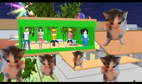 Yuta Mio Buat Rumah Pohon Paling Aman Dari PASUKAN KUCING KICAU MANIA 😱| Sakura School Simulator