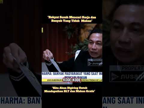 RAKYAT SUSAH CARI PEKERJAAN DAN MAKAN!? #dharmapongrekun #bantuansosial