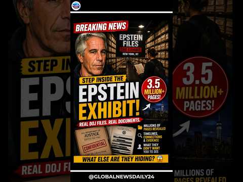 Inside The SECRET Epstein Files Exhibit 😱🔥 #globalnewsdaily24 #shorts #epsteinfiles #doj #nyc