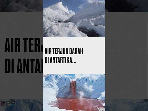 Air terjun darah di Antartika. #antartika #antarctica #misteri #teorikonspirasi #shorts