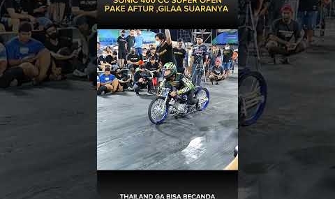 SONIC NGAMOKK ,BREKET 400 CC AVGAS  THAILAND NGERII #dragbike #automobile #balapliar #dragrace