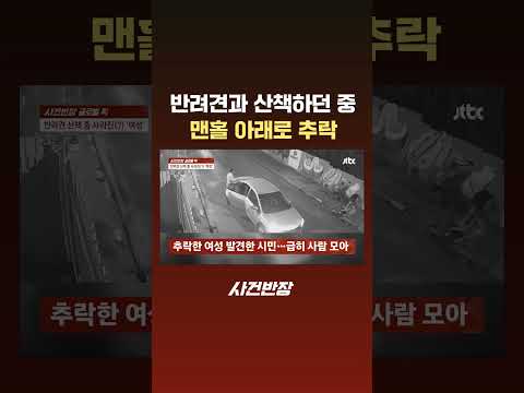 반려견과 산책하던 중 맨홀 아래로 추락 #JTBC #Shorts