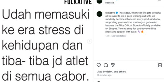 Ramai di Sosmed! ‘Sporty Era’ Makin Gampang Diikuti Sejak Nike Buka Toko Resmi di Shopee