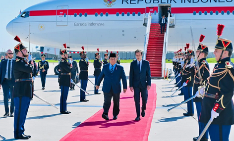 Presiden Prabowo Tiba di Paris, Agendakan Salat Idul Adha Bersama WNI