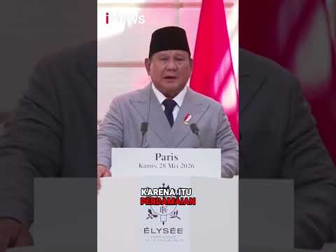 Di Hadapan Macron, Prabowo: Prancis Ajak Negara Barat Dukung Kemerdekaan Palestina #shorts