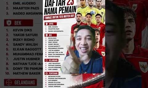🚨 DAFTAR 23 PEMAIN TIMNAS INDONESIA UNTUK FIFA MATCH DAY RESMI DIRILIS! 🇮🇩