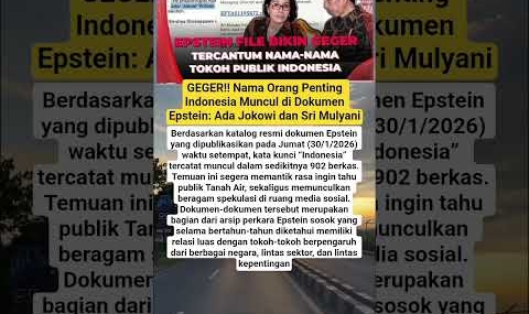 Nama Orang Penting Indonesia Muncul di Dokumen Epstein: Ada Jokowi dan Sri Mulyani!! #viral #shorts