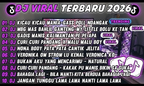 DJ TIKTOK TERBARU 2026-🎵DJ KICAU MANIA GASPOL DANGAK 🎵DJ MBG MAS BAHLIL GANTENG ULL ALBUM