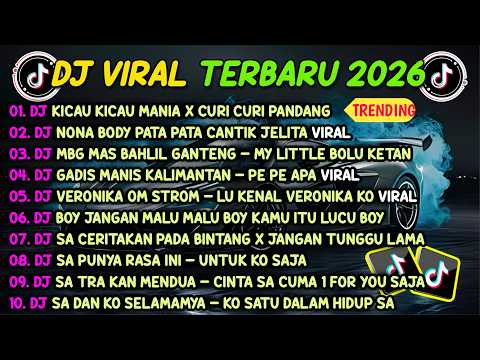 DJ TIKTOK TERBARU 2026🎵DJ KICAU KICAU MANIA X CURI CURI PANDANG🎵DJ NONA BODY PATA PATA CANTIK JELITA