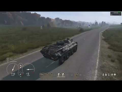 DayZ Driving the BTR-80 personnel carrier on the “DAYZ-Elite-Global-Army-PVE/PVP-zones” server