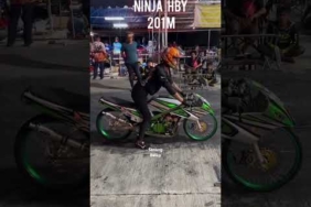Ninja  Semox punya HBY!!! Kira2 time 201 brp ya???? #teknotuner #drag #balapmotor #shorts