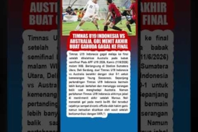 Timnas U19 Indonesia vs Australia, Gol Menit Akhir Buat Garuda Gagal ke Final