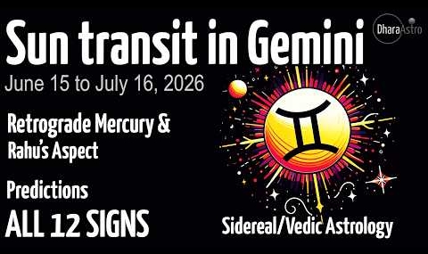 Sun Transit in Gemini 2026 | Predictions for All 12 Signs | Vedic Astrology