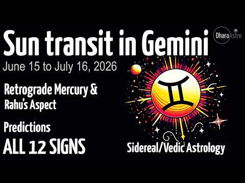 Sun Transit in Gemini 2026 | Predictions for All 12 Signs | Vedic Astrology