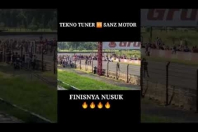 tekno tuner vs sanz motor//finisnya nusuk!! #shorts #dragbike #shortvideo #balapmotor