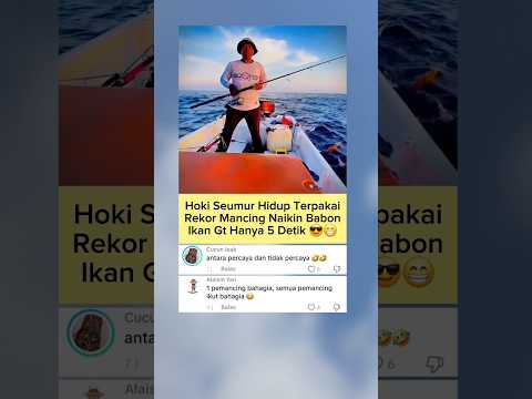 Cuma butuh 5 detik buat mancing ikan babon GT – Mancing mania #shorts