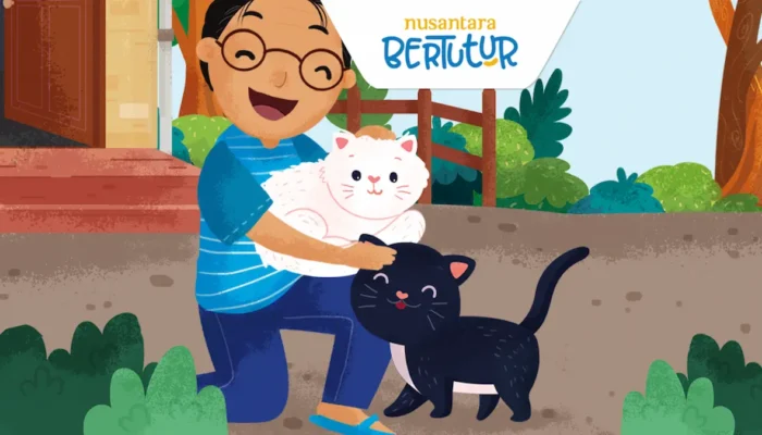 nusantara-bertutur,-kucing-putih-dan-hitam