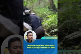 NGERI ⁉️ Pendaki ini hampir saja tersambar petir #shorts #pendaki #petir #viral #gunung #trending