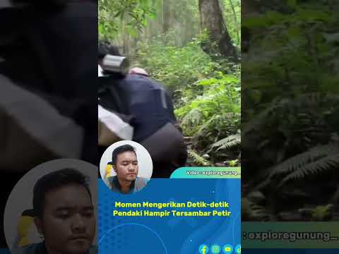 NGERI ⁉️ Pendaki ini hampir saja tersambar petir #shorts #pendaki #petir #viral #gunung #trending