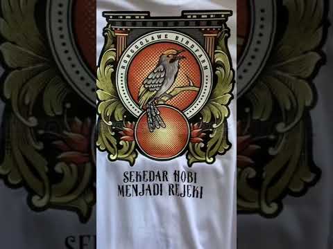 KAOS DENGAN DESAIGN MURAI BATU DAN CUCAK ROWO ORIGINAL RONGGOLAWESTORE